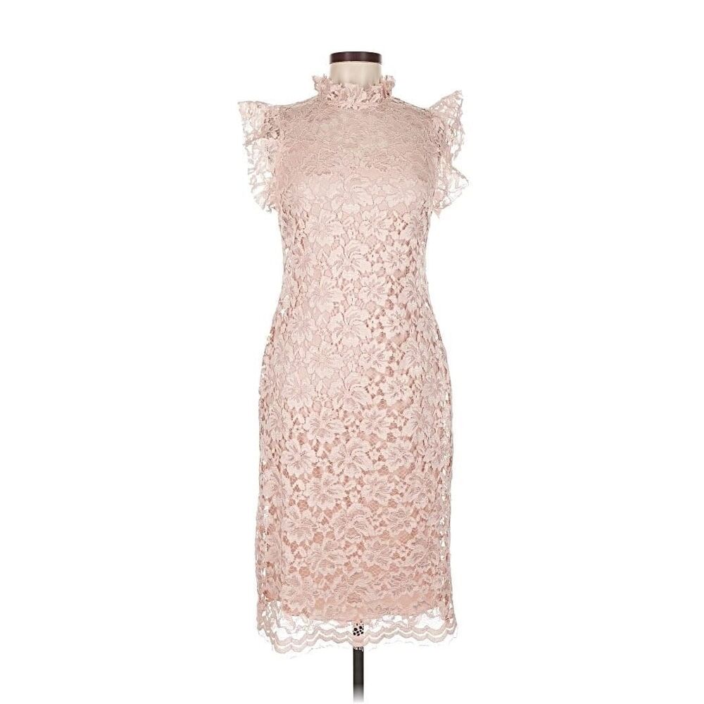 Enfocus Studio Lace Midi Dress in Blush